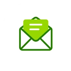 Two-tone illustration of an open envelope.